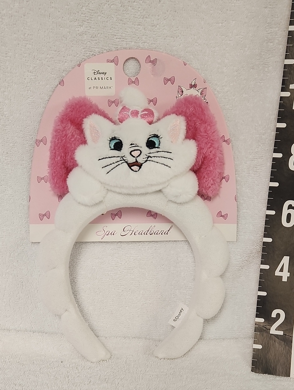 Disney White & Pink Marie Spa Headband